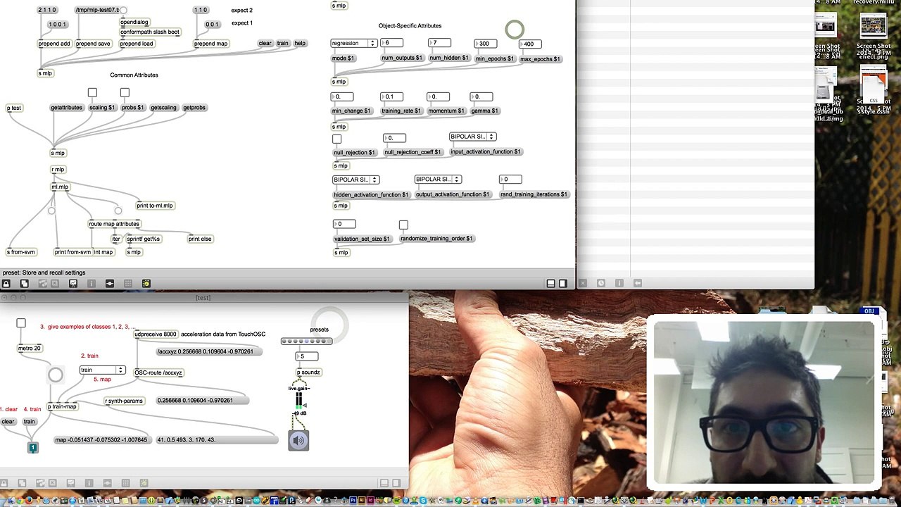 neural networks/gesture mapping in max/puredata
