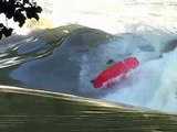 Big Wave Riversurfing at La Malate (Doubs River, Besancon, France)