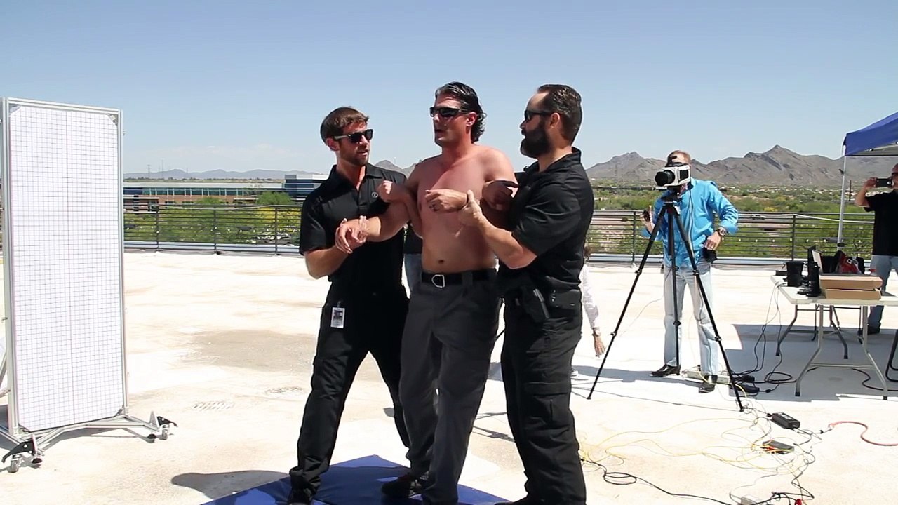 Taser Impacts on Bare Skin at 28,000fps  The Slow Mo Guys