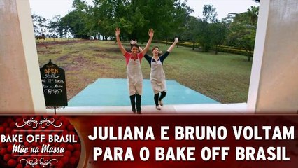 Juliana e Bruno voltam para o Bake Off Brasil