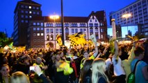 Dortmund 12.5.2012 BVB-Fans feiern in der Dortmunder City beim Public Viewing