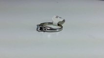 14k White Gold .60 tcw Diamond Engagement Ring Sz 7.25 Estate Find inactive