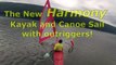 Harmony Upwind Kayak Sail And Canoe Sail System. Telescoping Mast, Boom and Outriggers,.