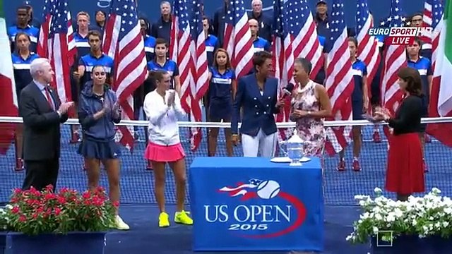 Roberta Vinci VS Flavia Pennetta FINAL CEREMONY !!! US OPEN 2015