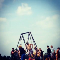 dans les airs et plouf dans l'eau