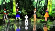 Baby Songs Disney Anna Elsa Frozen teach ABC Song