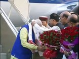 PM Modi arrives in Guwahati, Assam