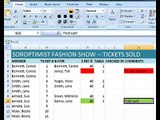 EXCEL 2007:  Sorting/Filtering Data Using Ticket Sales