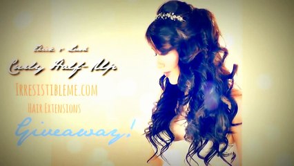 Romantic : Hairstyles half up half down updo for prom wedding hair tutorial