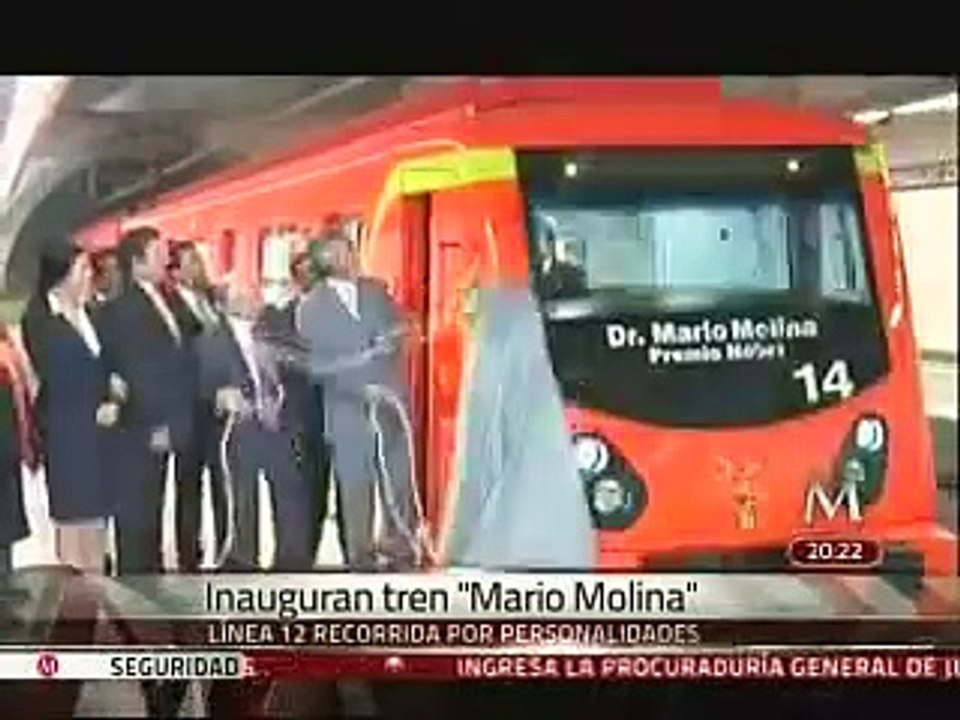 "Mario Molina", nombre del cuarto tren de la L12 del Metro