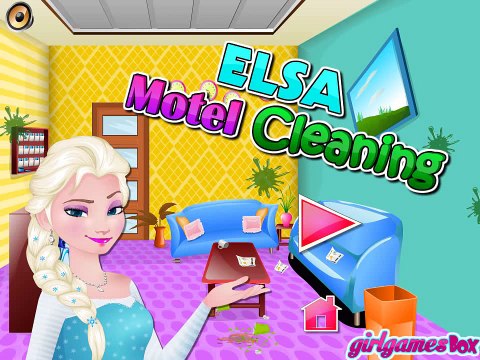 Elsa Motel Cleaning: Disney princess Frozen - Best Baby Games For Girls