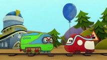 Trains The Balloon Cartoon for learning colors (Train Cartoon)