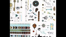 Frosted Ink Designs Super Shiny Metallic Temporary Tattoos (5 Sheets)