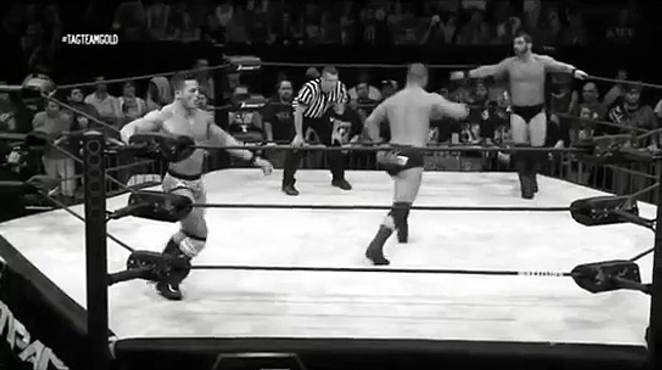 Austin Aries & Bobby Roode - Aided IED, Spinebuster & 450 Splash