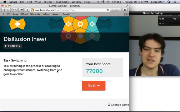 Lumosity - Word Bubbles Single Round 1620 - 710