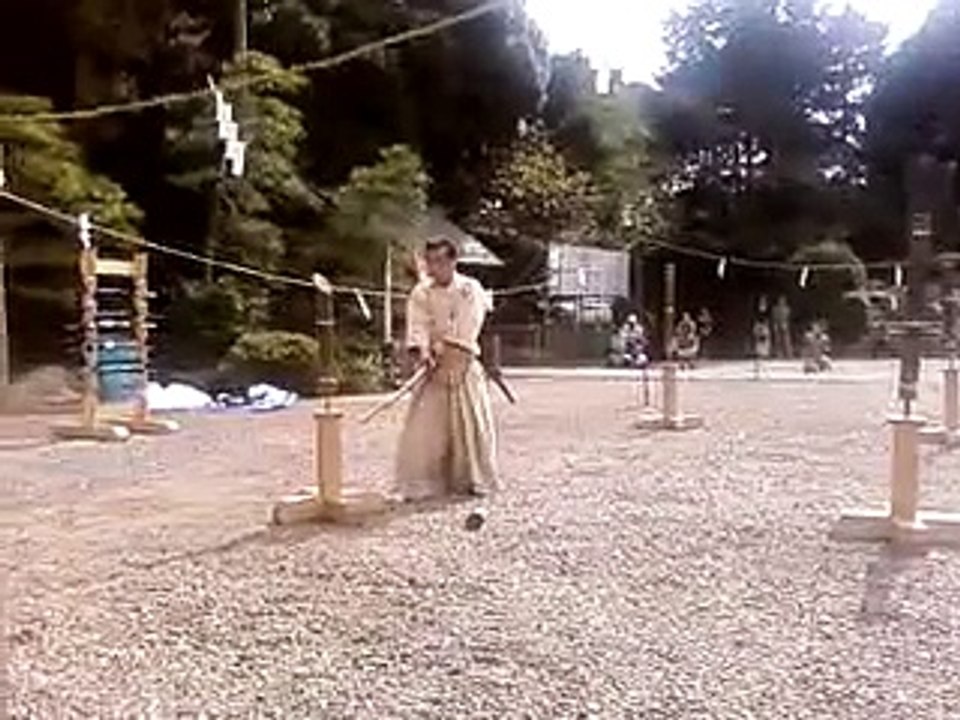 奥居合による試斬（戸山流居合道東海道場）  Toyama-ryu Iaido Tokai-dojo