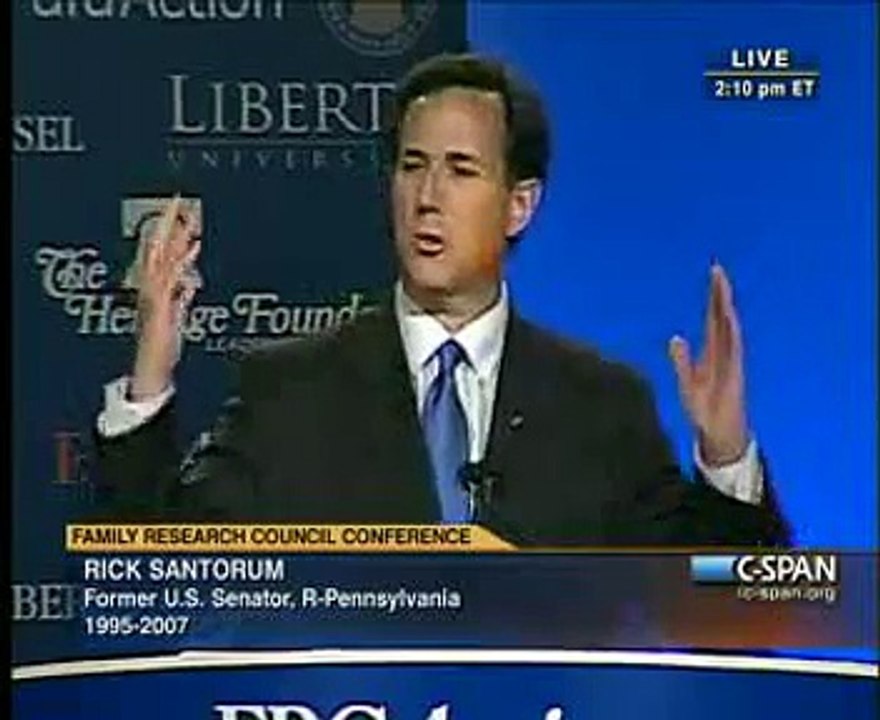 Rick Santorum at the Values Voter Summit 2010 Part 1