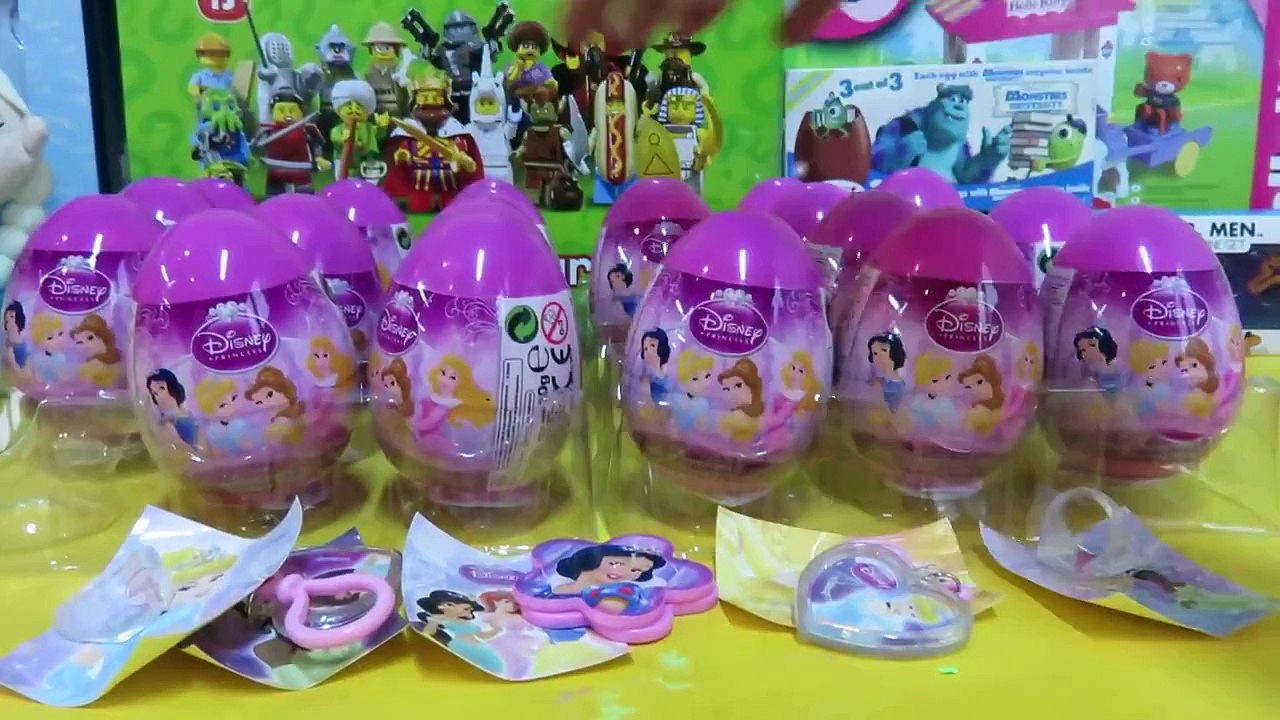 30 Kinder Surprise Play Doh Eggs Blind Box Toys Disney Princess Planes Spongebob TMNT Play