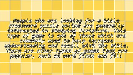 How To Use A Bible Crossword Puzzle To Increase Scripture Knowledge