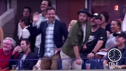 Jimmy Fallon et Justin Timberlake font le show dans les gradins de l'US Open ! - 2015/09/14
