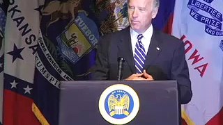 Joe Biden speaks to National Guard