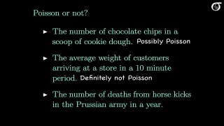 Poisson or Not?  (When does a random variable have a Poisson distribution?)