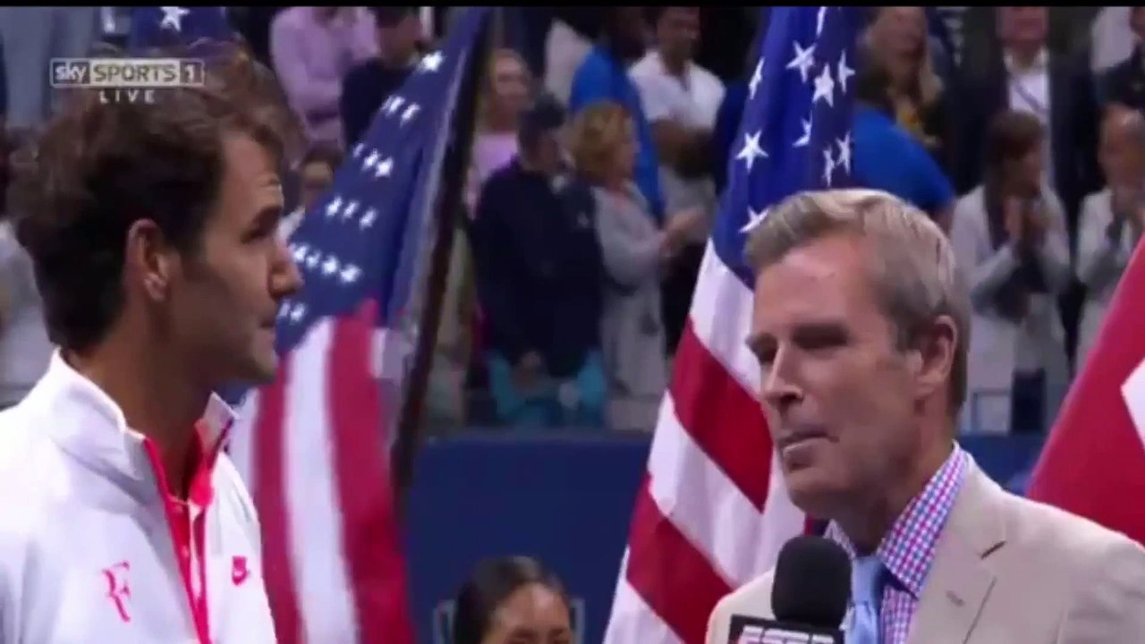 Roger Federer INTERVIEW - Novak Djokovic vs Roger Federer US OPEN 2015 FINAL