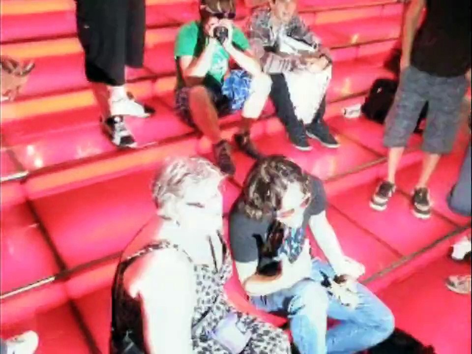 Andy Samberg from SNL eats it in Times Square?!? Pranked?