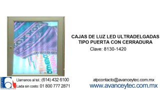 Marco con iluminación para publicidad tipo puerta con cerradura - Manual de uso