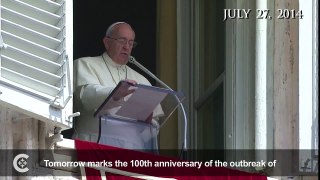 Pope on WWI and 'lessons of history'