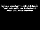 Laminated France Map by Borch (English Spanish French Italian and German) (English Spanish