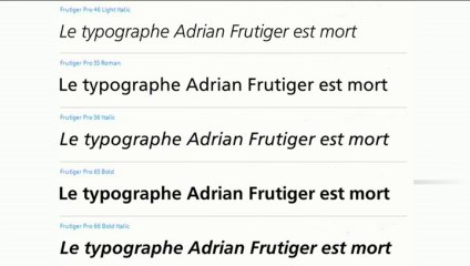 Le 07h43 : "Mort d'Adrian Frutiger, le créatif le plus lu au monde"