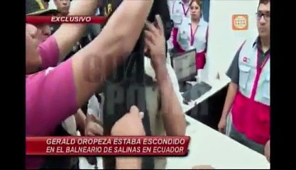 Gerald Oropeza en el avión que lo trasladó: "Me falta el aire"