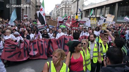 Thousands turn out for Refugees Welcome Here rally