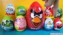 BIG Angry Birds egg Disney Minnie Cars 2 Planes Peppa pig Monsters University Skylanders Kinder