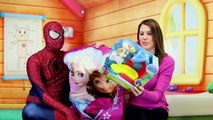 HUGE SURPRISE Toys BAG Frozen Elsa & Anna Sleeping Bag With Peppa Pig Surprise Eggs Barbie Spiderman
