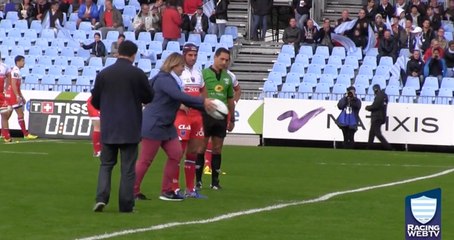 Marion Rolland, invitée du Racing 92 contre le FC Grenoble