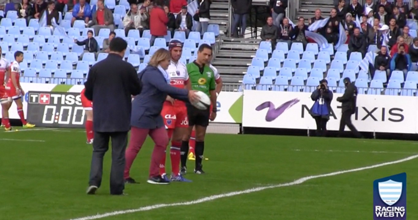 Marion Rolland, invitée du Racing 92 contre le FC Grenoble