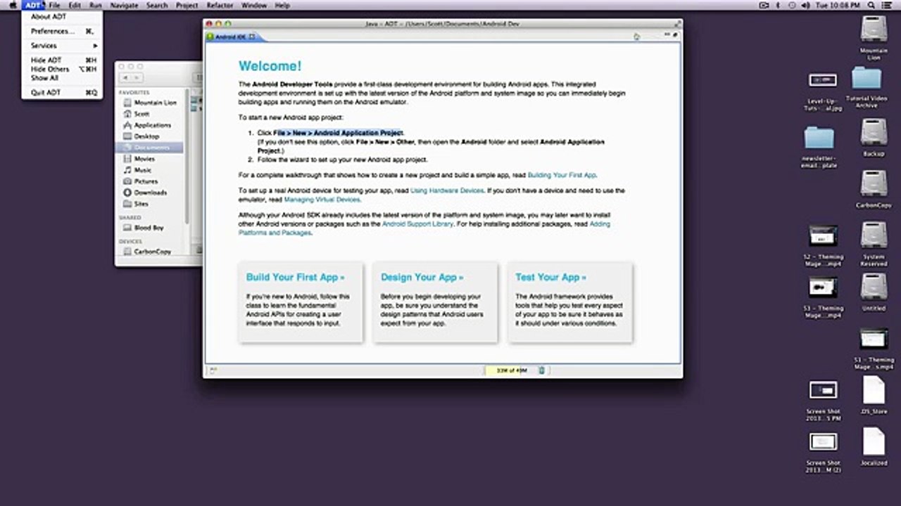 Android Development Tutorials Creating Your First Android App