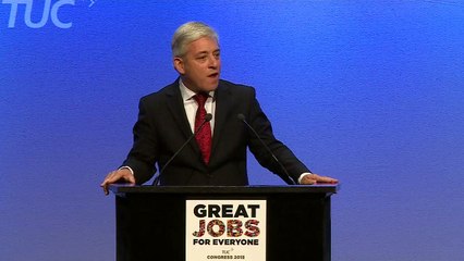 Speaker John Bercow jokes about height at TUC Congress