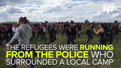 woman journalist Petra was caught on camera kicking and tripping refugees