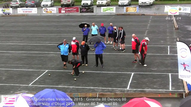 Finale du France Quadrettes Vétérans, Sport Boules, Objat 2015
