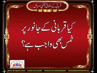 کیا قربانی کے جانور پر خمس بھی واجب ہے؟