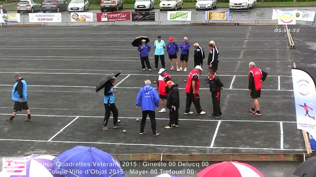 Mène 1, Finale du France Quadrettes Vétérans, Sport Boules, Objat 2015