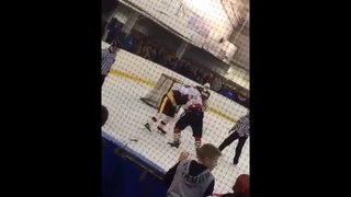 Solihull Barons vs Whitley Warriors (Doyle v Payette) NIHL fights 13-9-15