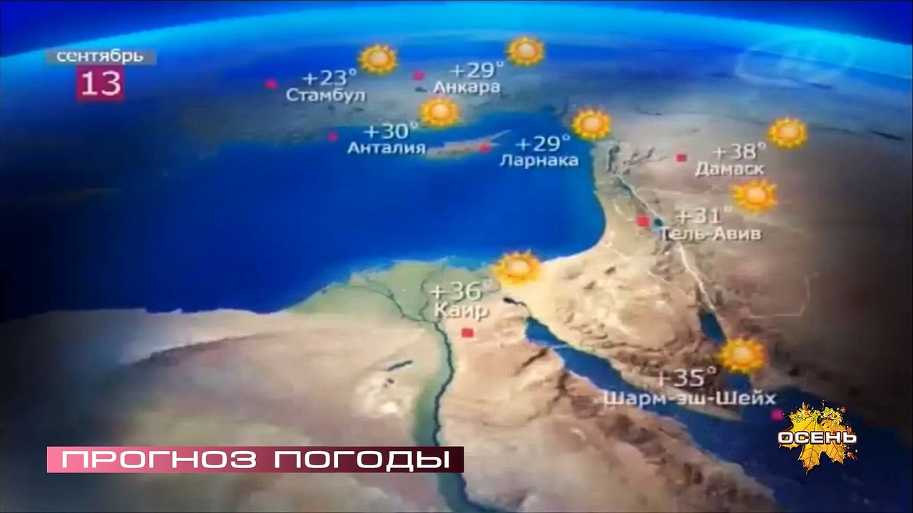 Прогноз погоды на 13 09 2015 года