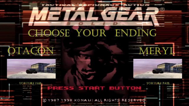 (PS) Metal Gear Solid - Ending Menu
