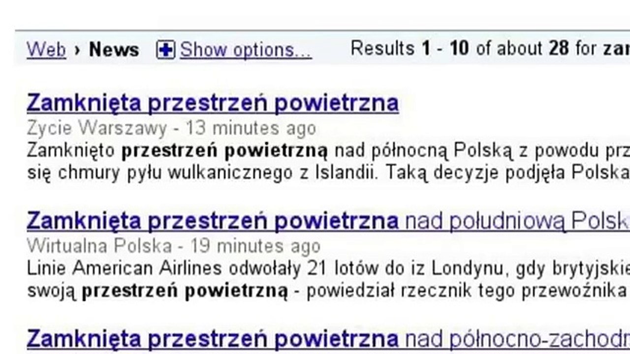 Zamknieta przestrzen powietrzna nad polnocna Polska