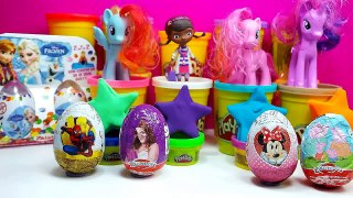 Kinder Surprise Eggs - Play Doh Cans Monster University Barbie Kinder Surprise Eggs Spider