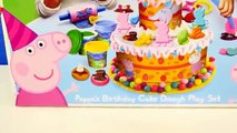 Peppa Pig Play Doh Birthday Cake Dough Happy B Day Muddy Puddles Toys Pastel de Cumpleaños